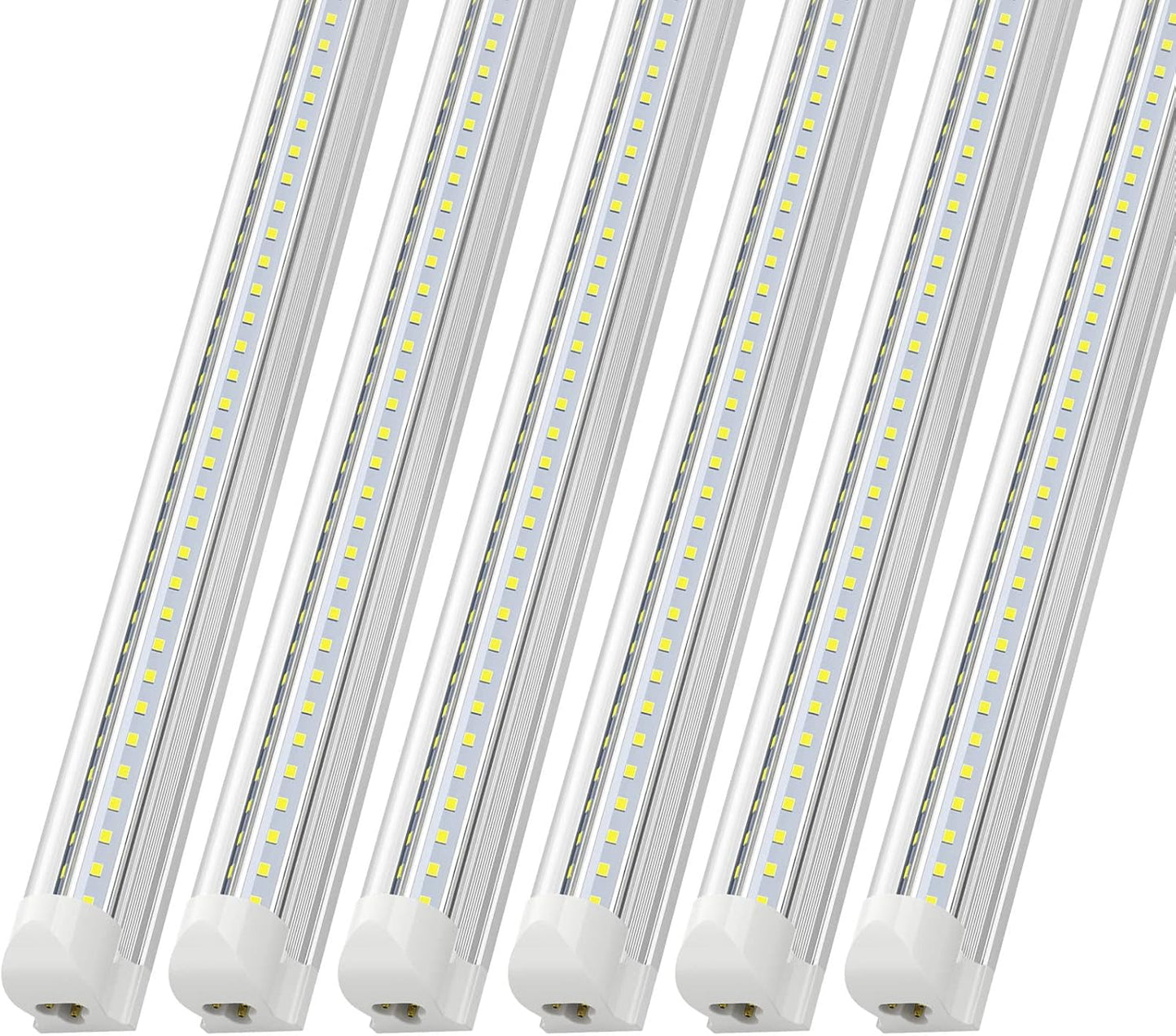 20Pack 8ft LED Shop Light, 90W 10000 Lumens, 6500K Cool White, Linkable LED Tube Lights for Garage, Warehouse
