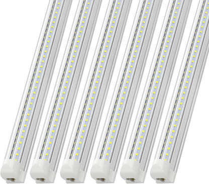 20Pack 8ft LED Shop Light, 90W 10000 Lumens, 6500K Cool White, Linkable LED Tube Lights for Garage, Warehouse