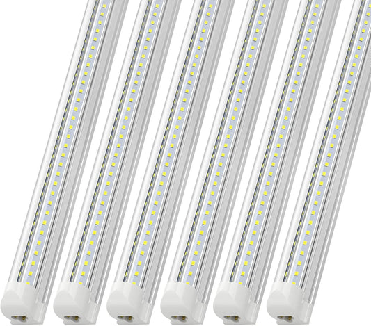20Pack 8ft LED Shop Light, 90W 10000 Lumens, 6500K Cool White, Linkable LED Tube Lights for Garage, Warehouse