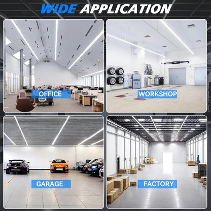 20Pack 8Ft LED Shop Light Fixture, 100W Integrated LED Tube Light,15500LM, 6500K, Clear Cover,6 Rows V Shape 270 Degree T8 LED Lighting for Garage Warehouse Workshop Basement